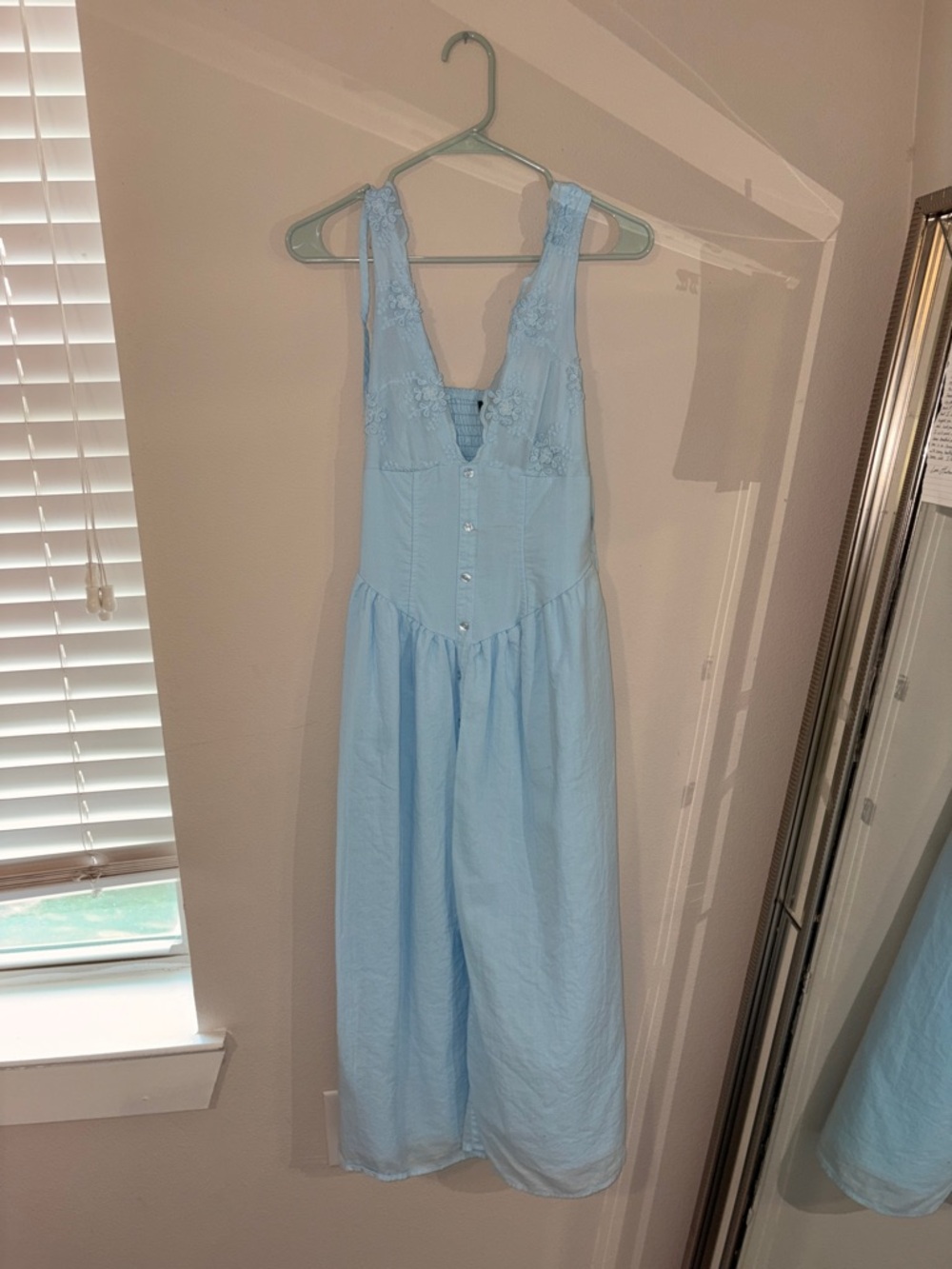 wild fable Pale Blue Lace Bodice Maxi Dress
